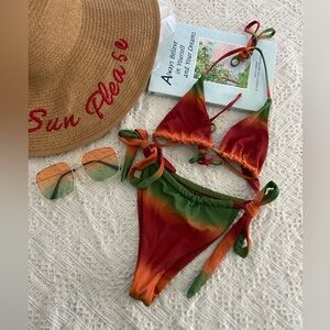 Colorful Tie-Dye Bikini Set